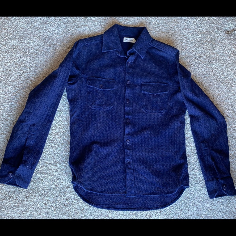 Taylor Stitch Blue Long Sleeve Shirt